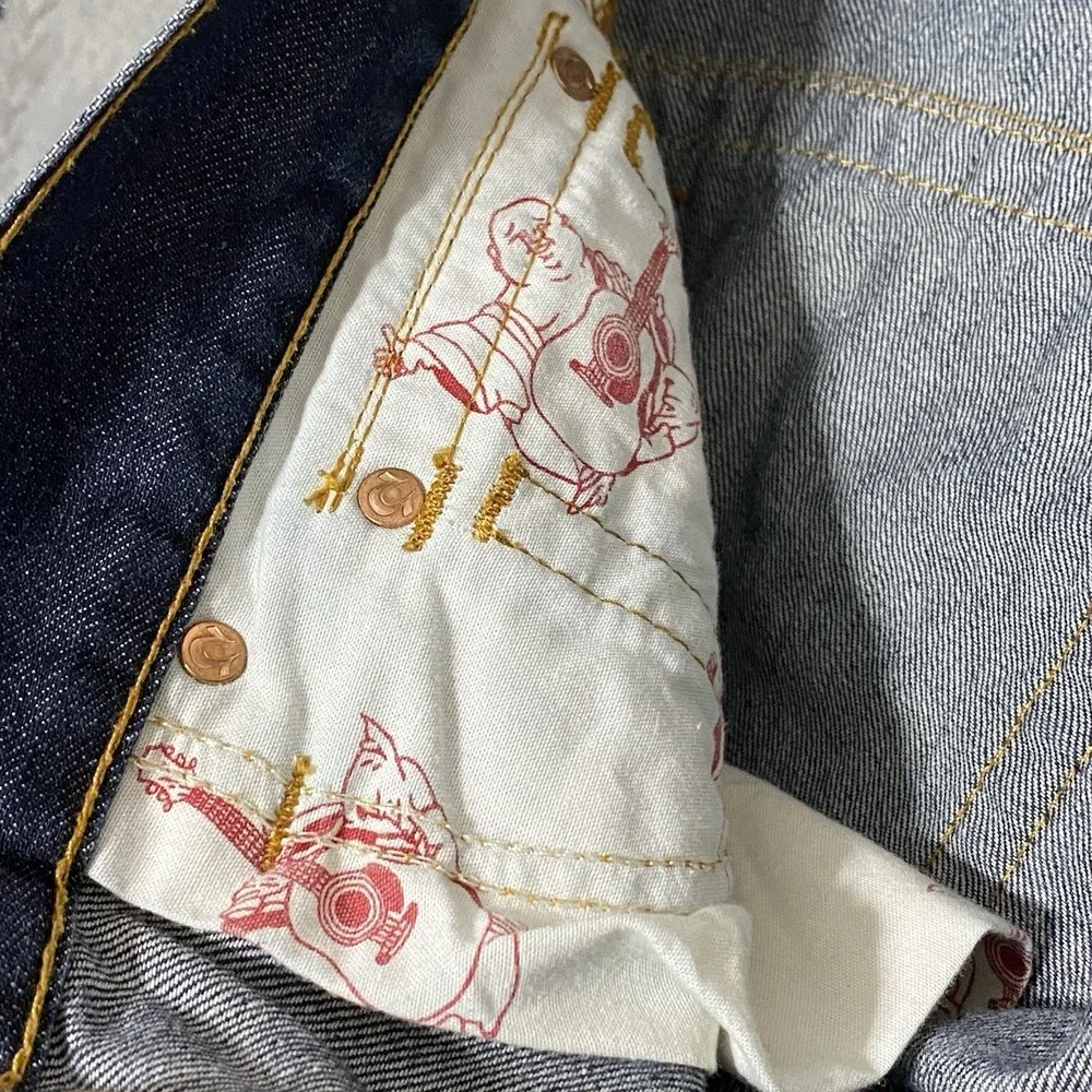 True Religion World Tour Men's Straight Jeans Sz 32 Fits 34/33